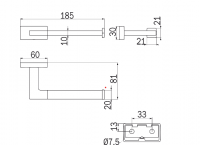 Inda Hotellerie Pair of Robe Hooks A05610