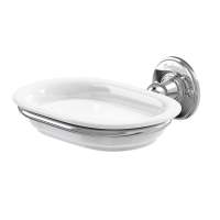 Burlington Traditional Soap Dish Chrome/White - A1CHR