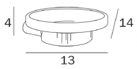 Inda Mito Robe Hook 2 x 6H x 4cm 