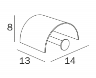 Inda One Toilet Roll Holder 14 x 8H x 13cm 