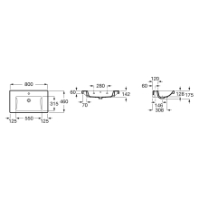 Roca Debba Optica 350mm Wall Hung Basin