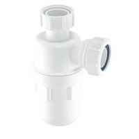 McAlpine 1.1/4" x 75mm Water Seal Adjustable Inlet Bottle Trap with Multifit Outlet - AA10