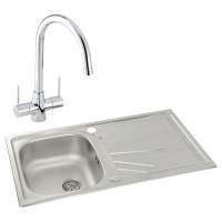 Abode Trydent 1 Bowl Inset Stainless Steel Sink & Nexa Tap Pack