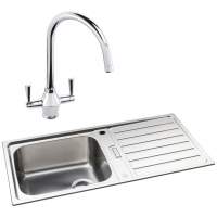 Abode Neron 1 Bowl Inset Stainless Steel Sink & Astral Tap Pack