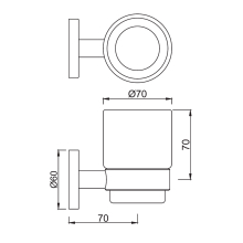 Jaquar Continental 300mm Black Chrome Towel Rail   