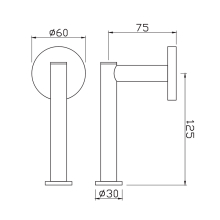 Jaquar Continental 125mm Black Matt Square Toilet Roll Holder 