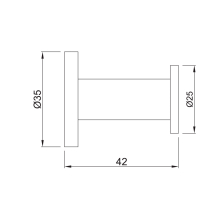 Jaquar Continental Black Chrome Robe Hook