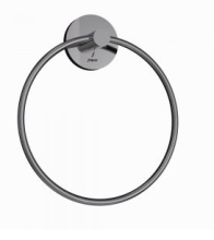 Jaquar Continental Black Chrome Round Towel Ring   