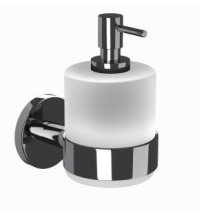 Jaquar Continental Black Chrome Holder With Soap Dispenser 
