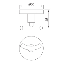 Jaquar Continental Brass Matt Double Robe Hook 