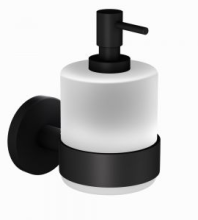 Jaquar Continental Black Matt Holder With Soap Dispenser  