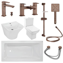 Kubix Full Bathroom Suite By Jaquar In Antique Copper WIth 1700MM Bath 