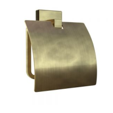 Jaquar Kubix Prime Antique Bronze Toilet Roll Holder With Stainless Steel Flap