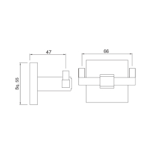 Jaquar Continental Black Chrome Robe Hook