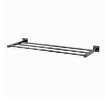 Jaquar Kubix Prime 600mm Black Chrome Towel Shelf 