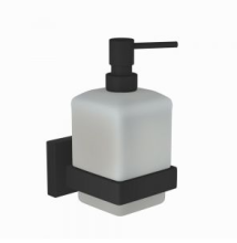 Jaquar Kubix Prime Black Matt Soap Dispenser And Holder