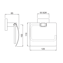 Jaquar Continental 125mm Antique Copper Toilet Roll Holder.