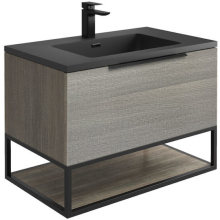 Scudo Ambience 800mm Matt Grey LED Wall Hung Vanity