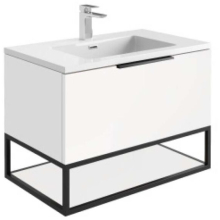 Scudo Ambience 600mm Matt White LED Wall Hung Vanity