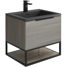 Scudo Ambience 600mm Matt Grey LED Wall Hung Vanity