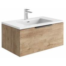 Scudo Ambience 800mm Rustic Oak LED Wall Hung Vanity