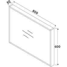 HiB Triumph Bathroom Mirror 800 x 600mm - 78300000