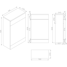 Bali 600mm WC Unit - Satin White Ash