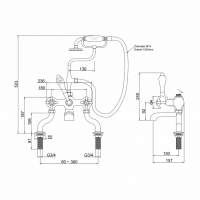 Burlington Anglesey Monobloc Basin Mixer Tap with High/Low Central Indice - AN4