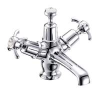 Burlington Anglesey Monobloc Basin Mixer Tap with High Central Indice - Click Waste - AN6