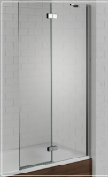 Hinged Bath Shower Screen Left Hand - 1500 x 900mm - Venturi 6 By Aquadart