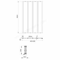 Abacus Hinged Two Part Bath Shower Screen 1450mm