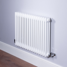 DQ Ardent 500 x 622mm 3 Column Gloss White Horizontal Radiator