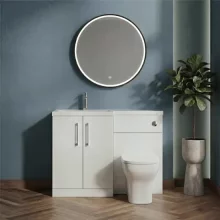 Mercia White Waterproof Corner Vanity Unit