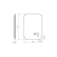 Muscovy 500 x 700mm Rectangle Front-Lit LED Mirror