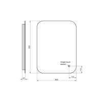 Scudo Vivid LED Bathroom Mirror Demister 500 x 700mm