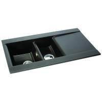 Abode Xcite 1 Bowl Inset Black Metallic Kitchen Sink & Specto Tap Pack