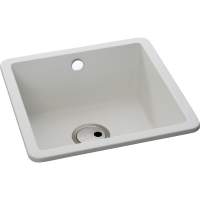 Abode Matrix Square GR15 1 Bowl Granite Inset / Undermount Kitchen Sink - Grey Metallic