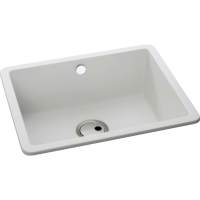 Abode Matrix Square GR15 Large 1 Bowl Granite Inset / Undermount Kitchen Sink - Grey Metallic