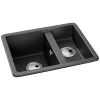 Abode Oriel 1 Bowl Inset Black Granite Kitchen Sink & Atlas Tap Pack