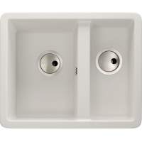 Abode Matrix Square GR15 1.5 Bowl Granite Inset / Undermount Kitchen Sink - White
