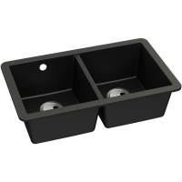 Abode Oriel 1.5 Bowl Inset Black Granite Kitchen Sink & Atlas Tap Pack