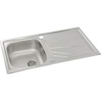 Pyramis Sparta 620 x 500mm 1 Bowl Kitchen Sink with Reversible Drainer 