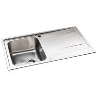 Prima+ Large 1.5 Bowl R10 Left Hand Inset Undermount Kitchen Sink - Stainless Steel