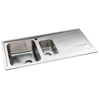 Abode Ixis 1 Bowl & Drainer Inset Kitchen Sink - Stainless Steel