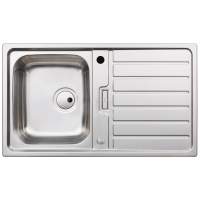 Abode Neron Compact 1 Bowl & Drainer Inset Kitchen Sink - Stainless Steel