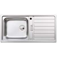 Abode Neron 1 Bowl & Drainer Inset Kitchen Sink - Stainless Steel