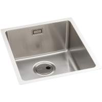 Abode Zero 1 Bowl & Drainer Granite Inset Kitchen Sink - White