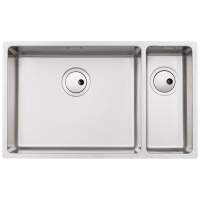 Abode Matrix R15 Large 1.5 Bowl Left Hand Undermount / Inset Kitchen Sink - Stainless Steel