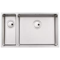 Abode Matrix R15 Large 1.5 Bowl Right Hand Undermount / Inset Kitchen Sink - Stainless Steel