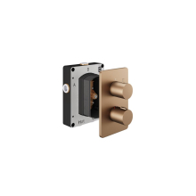 Abacus EZ Box 2.0 Brushed Bronze Thermostatic Shower Valve with Round Handles